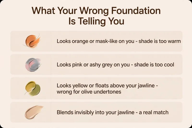 Infographic decoding what a wrong foundation shade reveals about your undertone